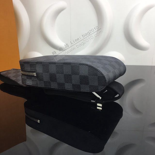 lv新款包包 路易威登GERONIMOS腰包/肩包 男女適用 lv男女斜跨腰包 N51994黑格  ydh3945